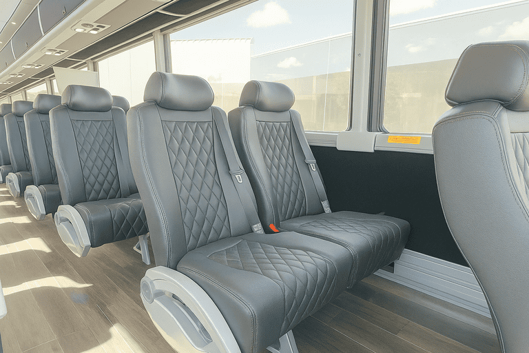 interior of Charter Bus Rental Appleton charter bus